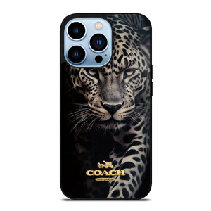 COACH NEW YORK LOGO LEOPARD iPhone 13 Pro Max Case Cover