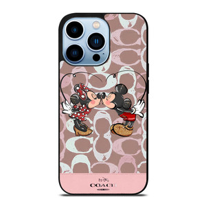 COACH NEW YORK LOGO MICKEY MINNIE MOUSE DISNEY KISS iPhone 13 Pro Max Case Cover