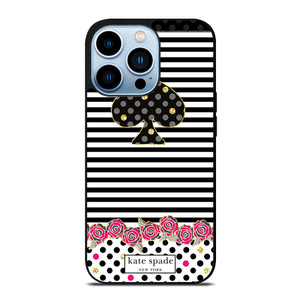 KATE SPADE NEW YORK LOGO STRIPES POLKADOTS iPhone 13 Pro Max Case Cover