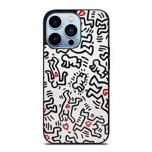 KEITH HARING ART HEART FIGURES iPhone 13 Pro Max Case Cover
