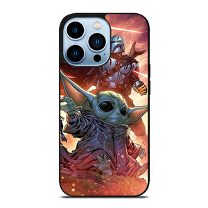 MANDALORIAN AND BABY YODA STAR WARS iPhone 13 Pro Max Case Cover