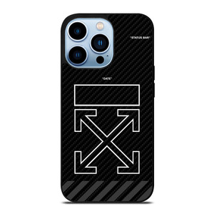 OFF WHITE LOGO TIME DATE CARBON iPhone 13 Pro Max Case Cover OFF WHITE LOGO TIME DATE CARBON iPhone 13 Pro Max Case Cover