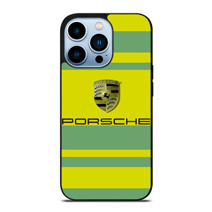 PORSCHE CAR LOGO YELLOW GREEN ICON iPhone 13 Pro Max Case Cover