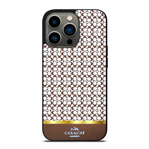COACH NEW YORK ICON BROWN EMBLEM iPhone 13 Pro Case Cover
