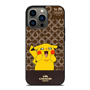 COACH NEW YORK LOGO BRWON EMBLEM X PIKACHU POKEMON iPhone 13 Pro Case Cover COACH NEW YORK LOGO BRWON EMBLEM X PIKACHU POKEMON iPhone 13 Pro Case Cover