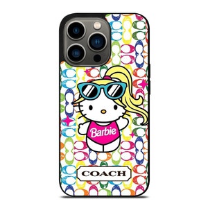 COACH NEW YORK LOGO HELLO KITTIE BARBIE iPhone 13 Pro Case Cover