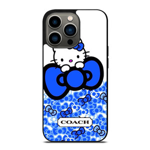 COACH NEW YORK LOGO HELLO KITTY BLUE TIE BOW iPhone 13 Pro Case Cover COACH NEW YORK LOGO HELLO KITTY BLUE TIE BOW iPhone 13 Pro Case Cover