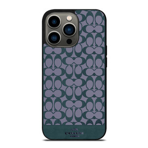 COACH NEW YORK LOGO PATTERN GREEN EMBLEM iPhone 13 Pro Case Cover