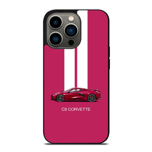CORVETTE CAR C8 PINK iPhone 13 Pro Case Cover