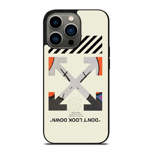 OFF WHITE KAWS LOGO DONT LOOK DOWN iPhone 13 Pro Case Cover