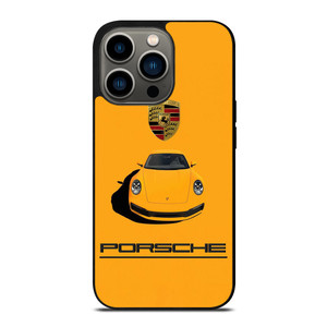 PORSCHE CAR LOGO YELLOW iPhone 13 Pro Case Cover