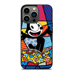 ROMERO BRITTO FELIX THE CAT ART iPhone 13 Pro Case Cover