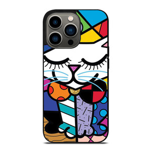 ROMERO BRITTO SERENE CAT ART iPhone 13 Pro Case Cover
