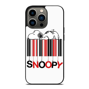 SNOOPY THE PEANUTS CARTOON BARCODE iPhone 13 Pro Case Cover