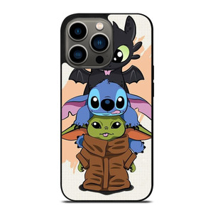 TOOTHLESS STITCH BABY YODA CUTE CARTOON iPhone 13 Pro Case Cover TOOTHLESS STITCH BABY YODA CUTE CARTOON iPhone 13 Pro Case Cover