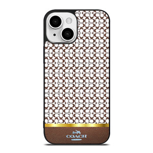 COACH NEW YORK ICON BROWN EMBLEM iPhone 13 Mini Case Cover