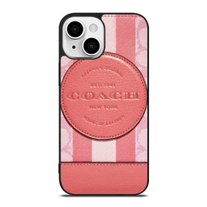 COACH NEW YORK LOGO PINK WALLET iPhone 13 Mini Case Cover