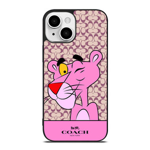 COACH NEW YORK LOGO X PINK PANTHER iPhone 13 Mini Case Cover COACH NEW YORK LOGO X PINK PANTHER iPhone 13 Mini Case Cover