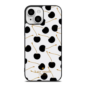 KATE SPADE NEW YORK LOGO BLACK CHERRIES iPhone 13 Mini Case Cover