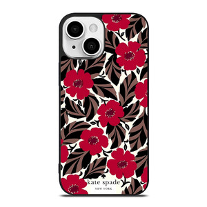 KATE SPADE NEW YORK LOGO RED ROSES iPhone 13 Mini Case Cover