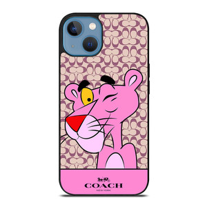 COACH NEW YORK LOGO X PINK PANTHER iPhone 13 Case Cover COACH NEW YORK LOGO X PINK PANTHER iPhone 13 Case Cover