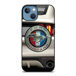 FORD MUSTANG CAR LOGO WHITE iPhone 13 Case Cover FORD MUSTANG CAR LOGO WHITE iPhone 13 Case Cover