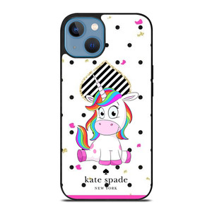 KATE SPADE NEW YORK LOGO CUTE UNICORN iPhone 13 Case Cover