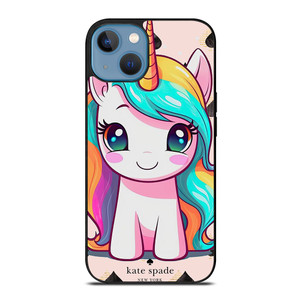 KATE SPADE NEW YORK LOGO PRETTY UNICORN iPhone 13 Case Cover