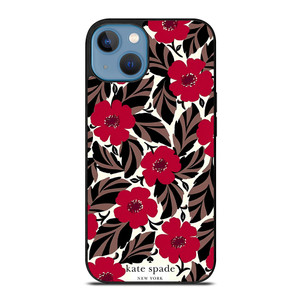 KATE SPADE NEW YORK LOGO RED ROSES iPhone 13 Case Cover