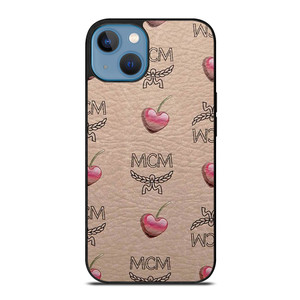 MCM LOVE CHERRIES BROWN LEATHER iPhone 13 Case Cover