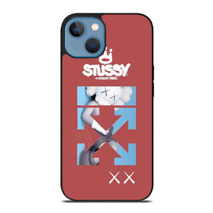 OFF WHITE STUSSY KAWS LOGO iPhone 13 Case Cover