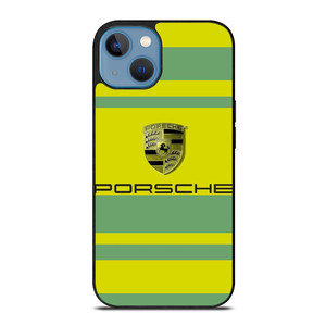 PORSCHE CAR LOGO YELLOW GREEN ICON iPhone 13 Case Cover