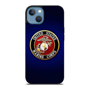 UNITED STATES US MARINE CORPS LOGO BLUE iPhone 13 Case Cover