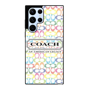 COACH NEW YORK LOGO AMERICAN LEGACY COLORFUL PATTERN Samsung Galaxy S22 Ultra Case Cover