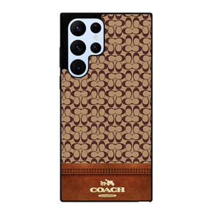 COACH NEW YORK LOGO BROWN LEATHER Samsung Galaxy S22 Ultra Case Cover COACH NEW YORK LOGO BROWN LEATHER Samsung Galaxy S22 Ultra Case Cover