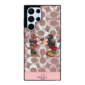 COACH NEW YORK LOGO MICKEY MINNIE MOUSE DISNEY KISS Samsung Galaxy S22 Ultra Case Cover