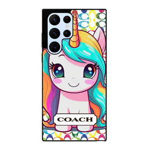 COACH NEW YORK LOGO PRETTY UNICORN Samsung Galaxy S22 Ultra Case Cover