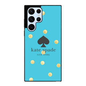 KATE SPADE NEW YORK LOGO BLUE GOLDEN POLKADOTS Samsung Galaxy S22 Ultra Case Cover