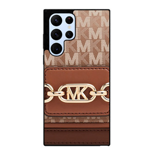 MK MICHAEL KORS LOGO BROWN BAG Samsung Galaxy S22 Ultra Case Cover