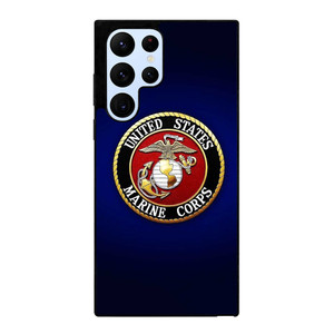 UNITED STATES US MARINE CORPS LOGO BLUE Samsung Galaxy S22 Ultra Case Cover