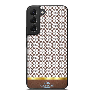 COACH NEW YORK ICON BROWN EMBLEM Samsung Galaxy S22 Plus Case Cover