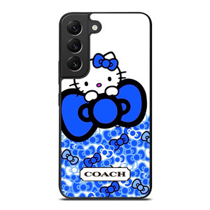 COACH NEW YORK LOGO HELLO KITTY BLUE TIE BOW Samsung Galaxy S22 Plus Case Cover