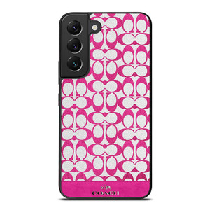 COACH NEW YORK LOGO PATTERN PINK EMBLEM Samsung Galaxy S22 Plus Case Cover