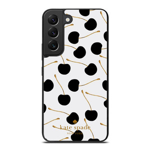 KATE SPADE NEW YORK LOGO BLACK CHERRIES Samsung Galaxy S22 Plus Case Cover