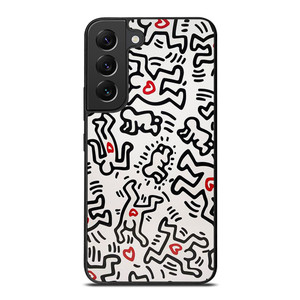 KEITH HARING ART HEART FIGURES Samsung Galaxy S22 Plus Case Cover