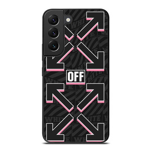 OFF WHITE LOGO BLACK PINK Samsung Galaxy S22 Plus Case Cover