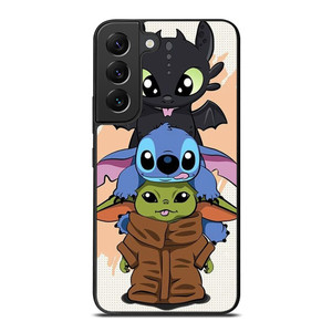 TOOTHLESS STITCH BABY YODA CUTE CARTOON Samsung Galaxy S22 Plus Case Cover