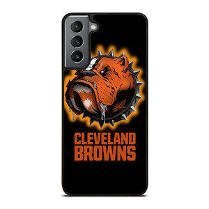 CLEVELAND BROWNS FOOTBALL LOGO DAWG POUND MASCOT Samsung Galaxy S21 Plus Case Cover