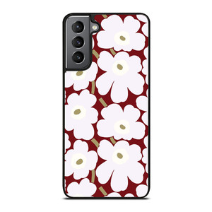 MARIMEKO HERITAGE WHITE RED FLOWER Samsung Galaxy S21 Plus Case Cover