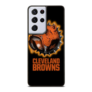 CLEVELAND BROWNS FOOTBALL LOGO DAWG POUND MASCOT Samsung Galaxy S21 Ultra Case Cover